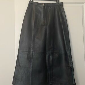 Long leather skirt